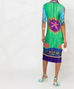 Versace starfish-print shirt dress