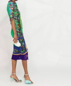 Versace starfish-print shirt dress