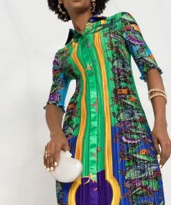 Versace starfish-print shirt dress