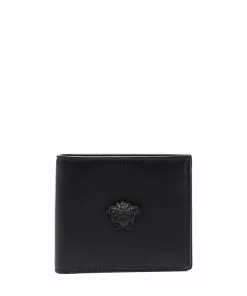 Versace Medusa motif leather wallet