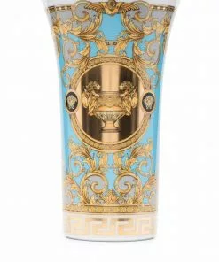 Versace Barocco-print porcelain vase
