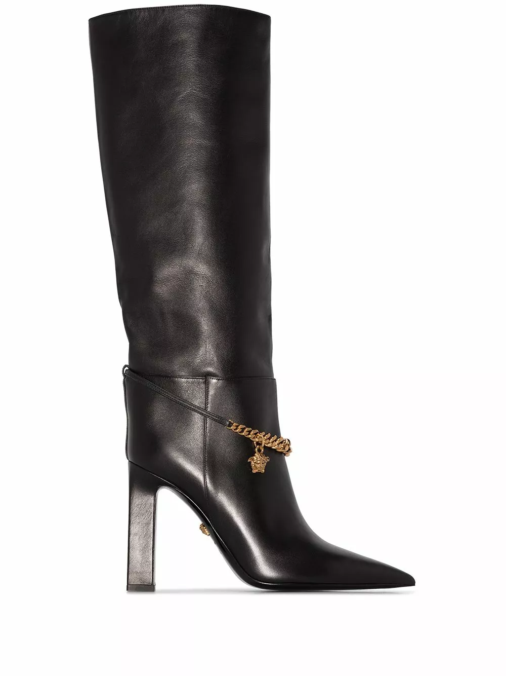 Versace Chain link trim knee boots 3 Versace chain link-trim knee boots
