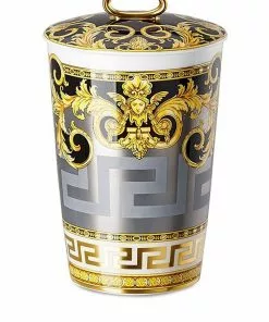 Versace baroque-print porcelain scented candle