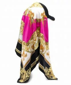 Versace Medusa Renaissance-print foulard cap