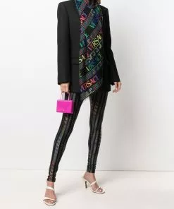 Versace Greca Neon-print scarf