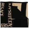 Versace Two tone intarsia knit scarf 2 Versace two-tone intarsia-knit scarf