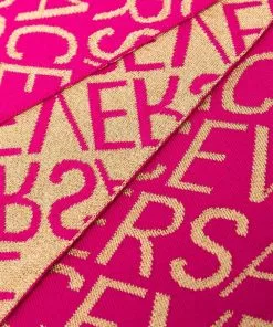 Versace logo intarsia-knit scarf