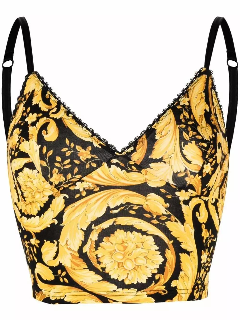Versace Cropped baroque print camisole 3 Versace cropped baroque-print camisole