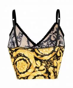 Versace Cropped baroque print camisole 6 Versace cropped baroque-print camisole