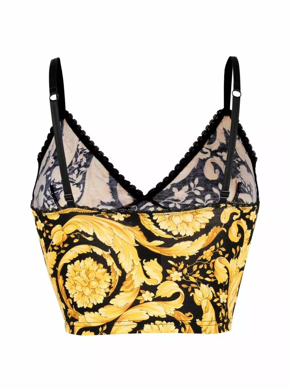 Versace Cropped baroque print camisole 4 Versace cropped baroque-print camisole