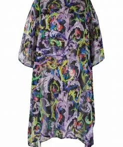 Versace Baroccoflage-print silk beach dress