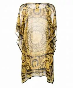 Versace Barocco-print silk kaftan