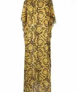 Versace baroque-print silk kaftan