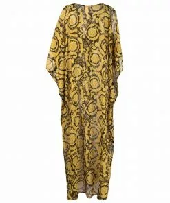 Versace baroque-print silk kaftan