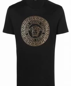 Versace Medusa crystal-embellished short-sleeve T-shirt