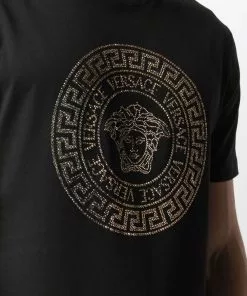 Versace Medusa crystal-embellished short-sleeve T-shirt