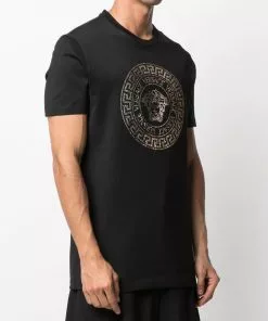 Versace Medusa crystal-embellished short-sleeve T-shirt
