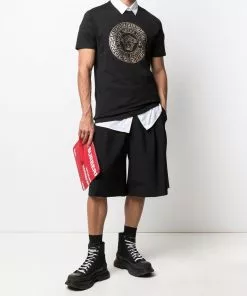 Versace Medusa crystal-embellished short-sleeve T-shirt