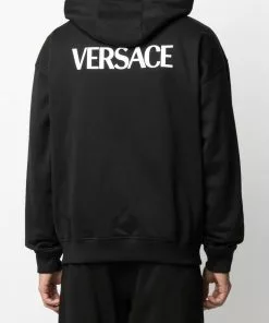 Versace Medusa logo print relaxed hoodie 10 Versace Medusa logo-print relaxed hoodie