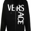 Versace logo-print zip-up hoodie