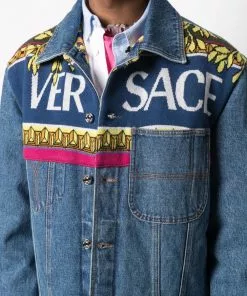 Versace logo-detail denim jacket