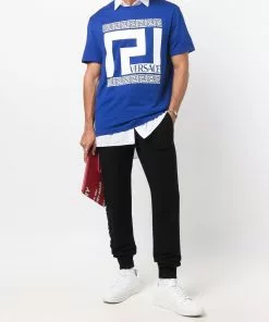 Versace wool-cashmere logo track pants