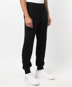 Versace wool-cashmere logo track pants