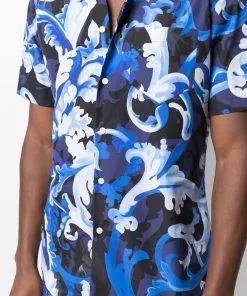 Versace Baroccoflage-print poplin shirt