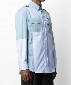 Versace patchwork poplin shirt