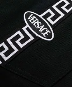 Versace Greca-accent oversized trousers