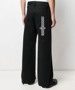 Versace Greca-accent oversized trousers