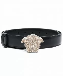 Versace La Medusa crystal-embellished belt