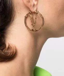 Versace Virtus hoop earrings