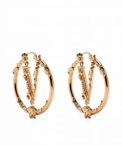 Versace Virtus hoop earrings