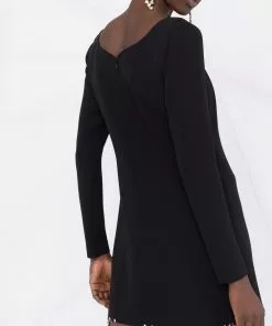 Versace charm-detail silk minidress