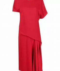 Versace draped asymmetric midi dress