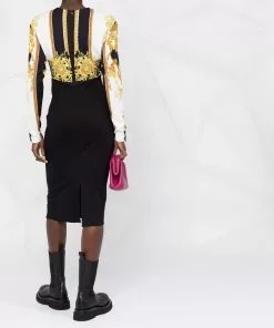 Versace Barocco print mid length dress 15 Versace Barocco-print mid-length dress