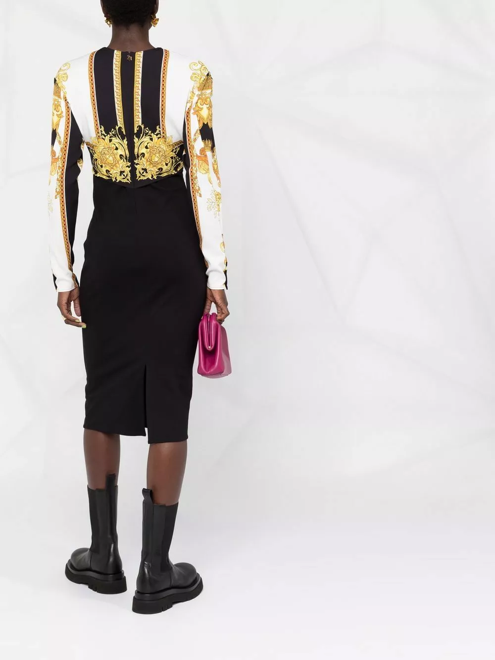 Versace Barocco print mid length dress 8 Versace Barocco-print mid-length dress