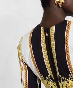 Versace Barocco print mid length dress 12 Versace Barocco-print mid-length dress