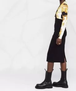 Versace Barocco print mid length dress 13 Versace Barocco-print mid-length dress