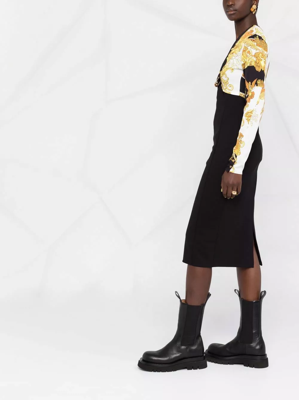 Versace Barocco print mid length dress 6 Versace Barocco-print mid-length dress
