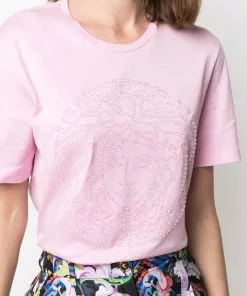 Versace Medusa crystal-embellished T-shirt