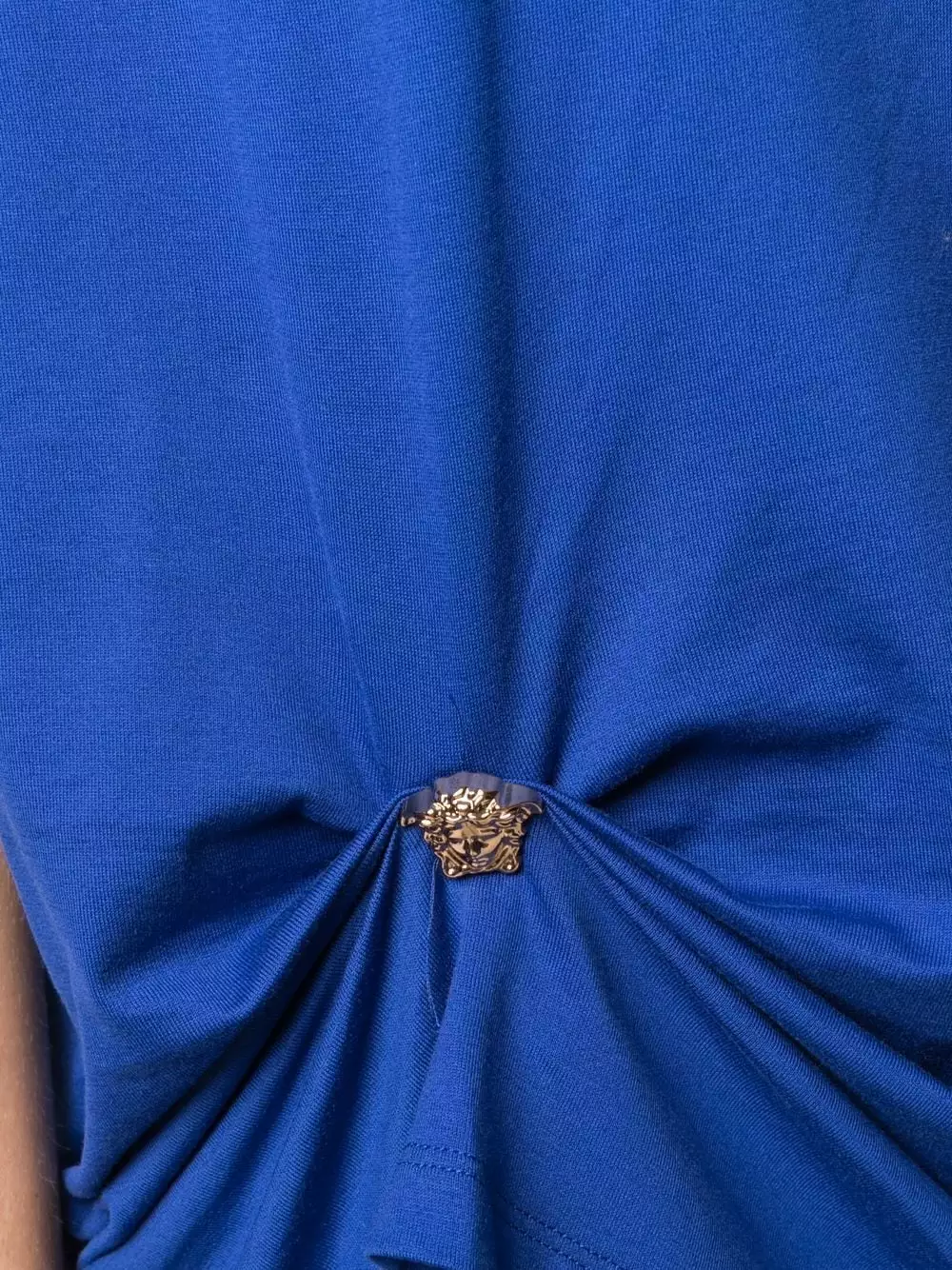 Versace Medusa logo print gathered T shirt 7 Versace Medusa logo-print gathered T-shirt