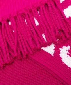 Versace logo intarsia-knit maxi scarf