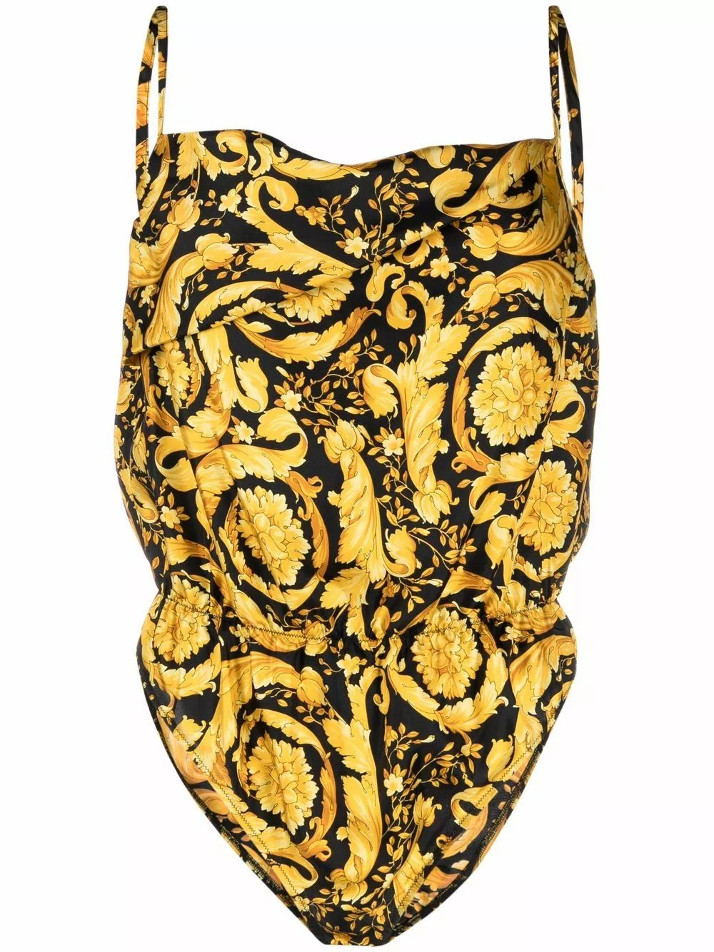Versace Barocco print silk bodysuit 3 Versace Barocco-print silk bodysuit
