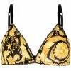 Versace baroque-print triangle bra