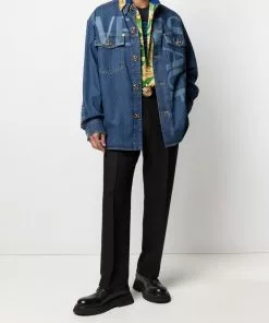 Versace Medusa embroidered T shirt 8 Versace Medusa-embroidered T-shirt