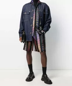Versace Medusa-button denim jacket