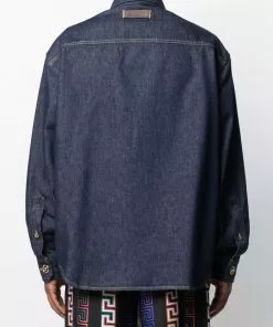 Versace Medusa-button denim jacket