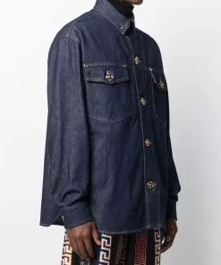 Versace Medusa-button denim jacket